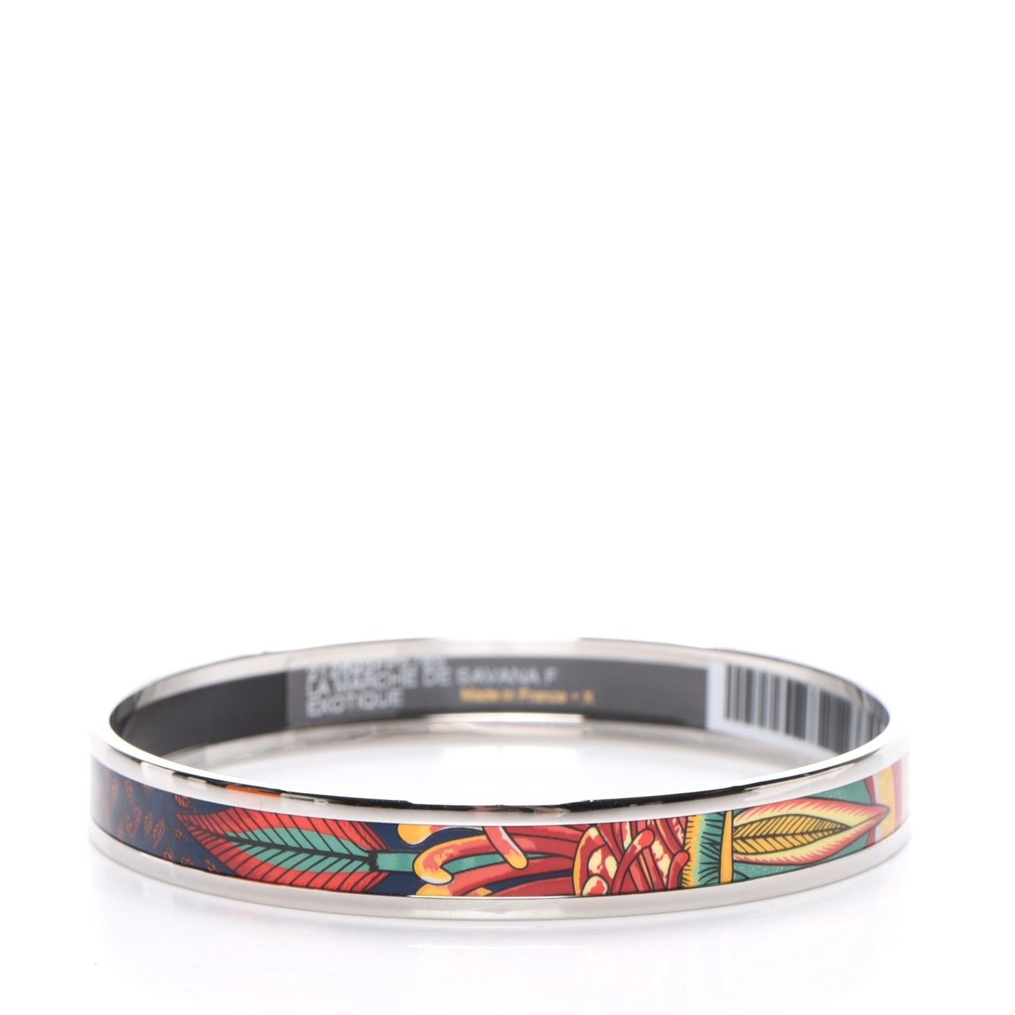 Enamel Printed Narrow La Marche de Savana Bracelet 85 Exotique