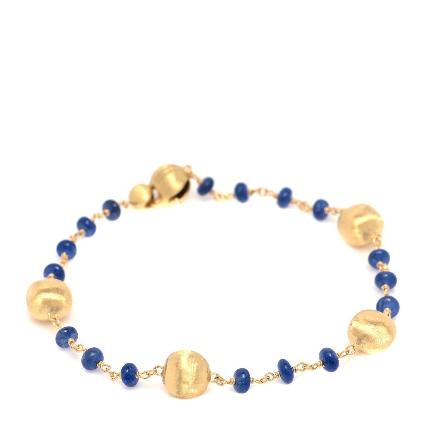 18K Yellow Gold Blue Sapphire Africa Bracelet