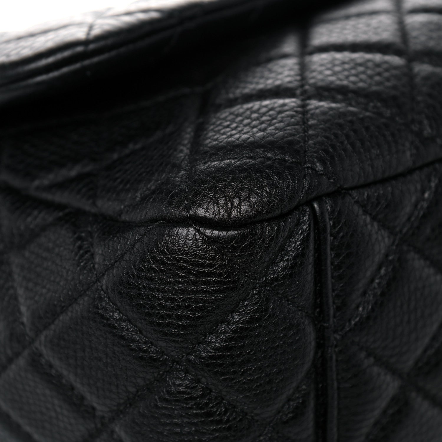 Chanel Grained Calfskin Quilted Small XXL Travel Flap Bag Black 10 of 14
