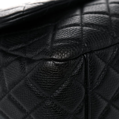 Chanel Grained Calfskin Quilted Small XXL Travel Flap Bag Black 10 of 14