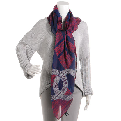 Chanel Silk Wool Tweed CC Scarf 2 of 7