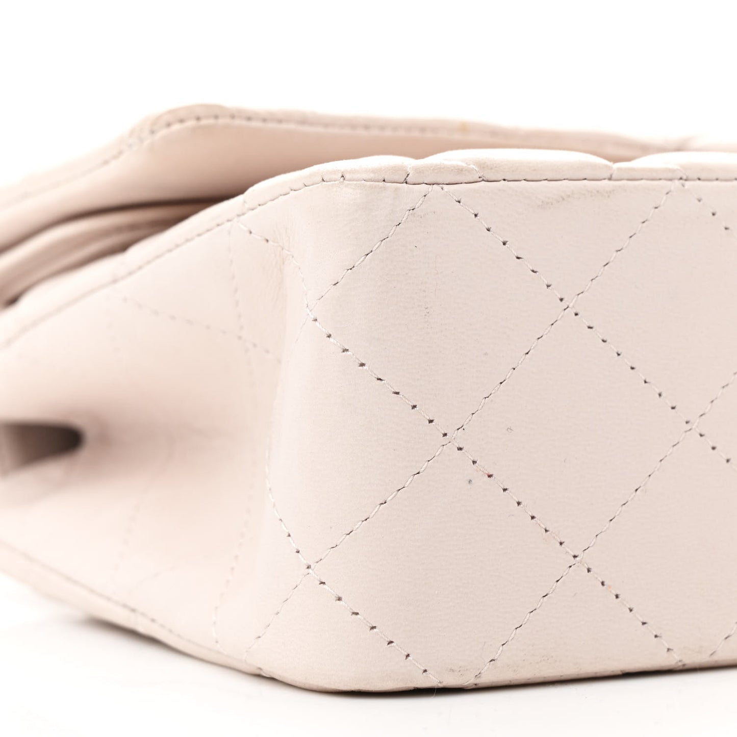 Lambskin Quilted Medium Double Flap Light Pink
