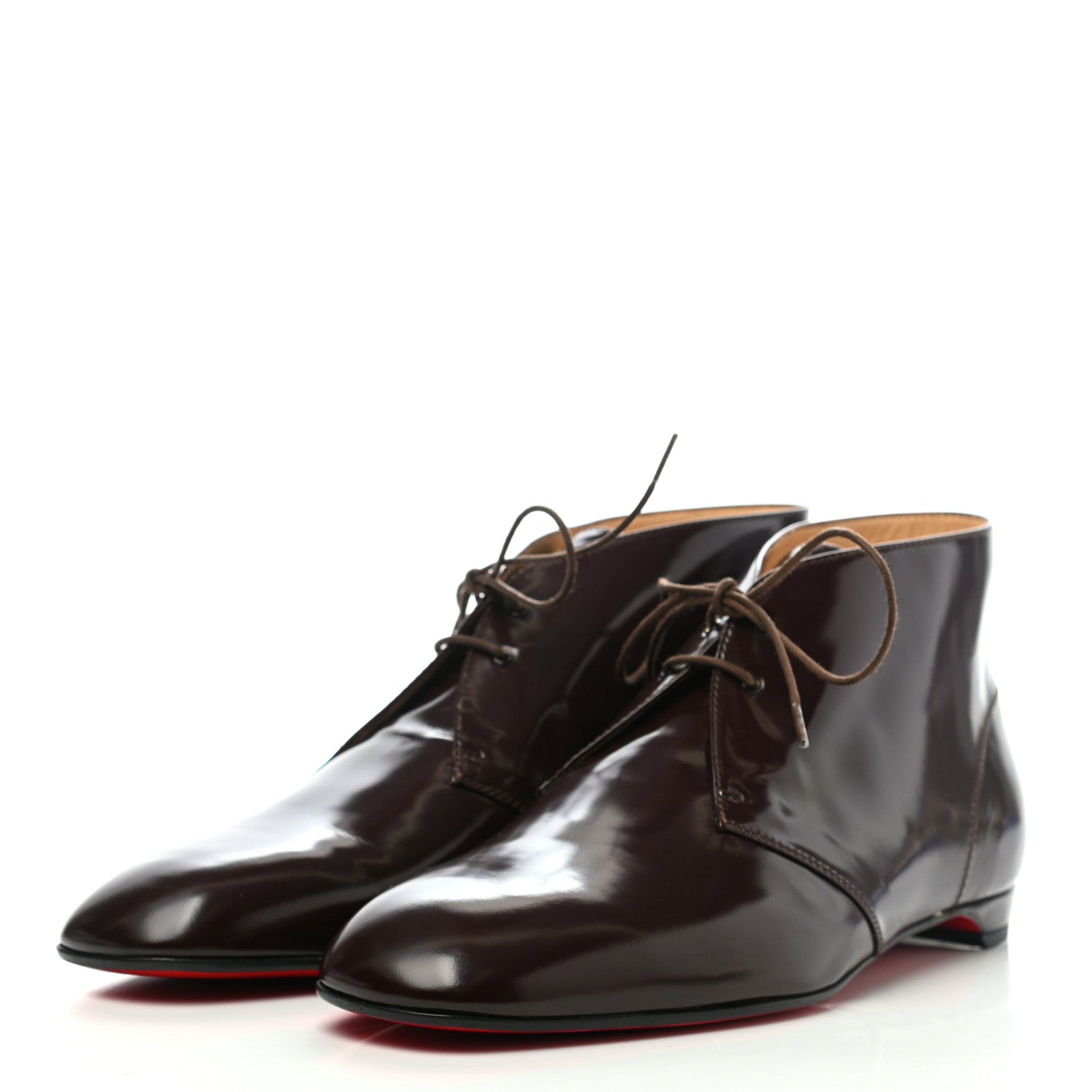 Christian Louboutin Jazz Calfskin Uomo Mens Clara Flat Boots 42 Brown 2 of 7
