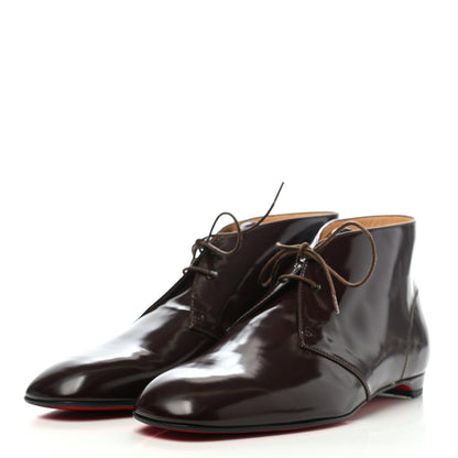 Christian Louboutin Jazz Calfskin Uomo Mens Clara Flat Boots 42 Brown 2 of 7