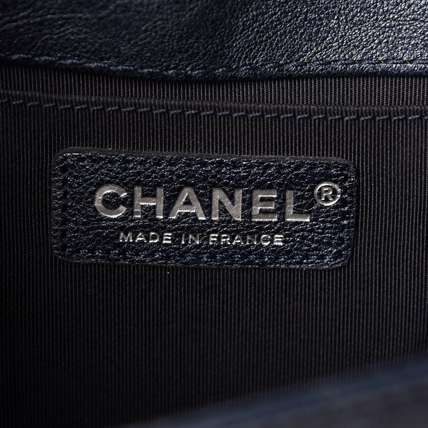 Calfskin Quilted Medium Boy Flap Dark Navy