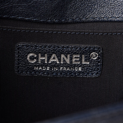Chanel Calfskin Quilted Medium Boy Flap Dark Navy 6 of 11