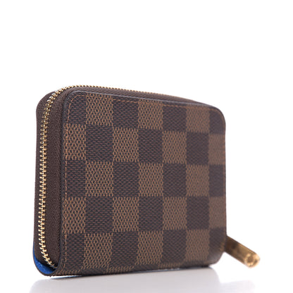 Louis Vuitton Damier Ebene 2019 Christmas Animation Zippy Coin Purse Blue 2 of 6