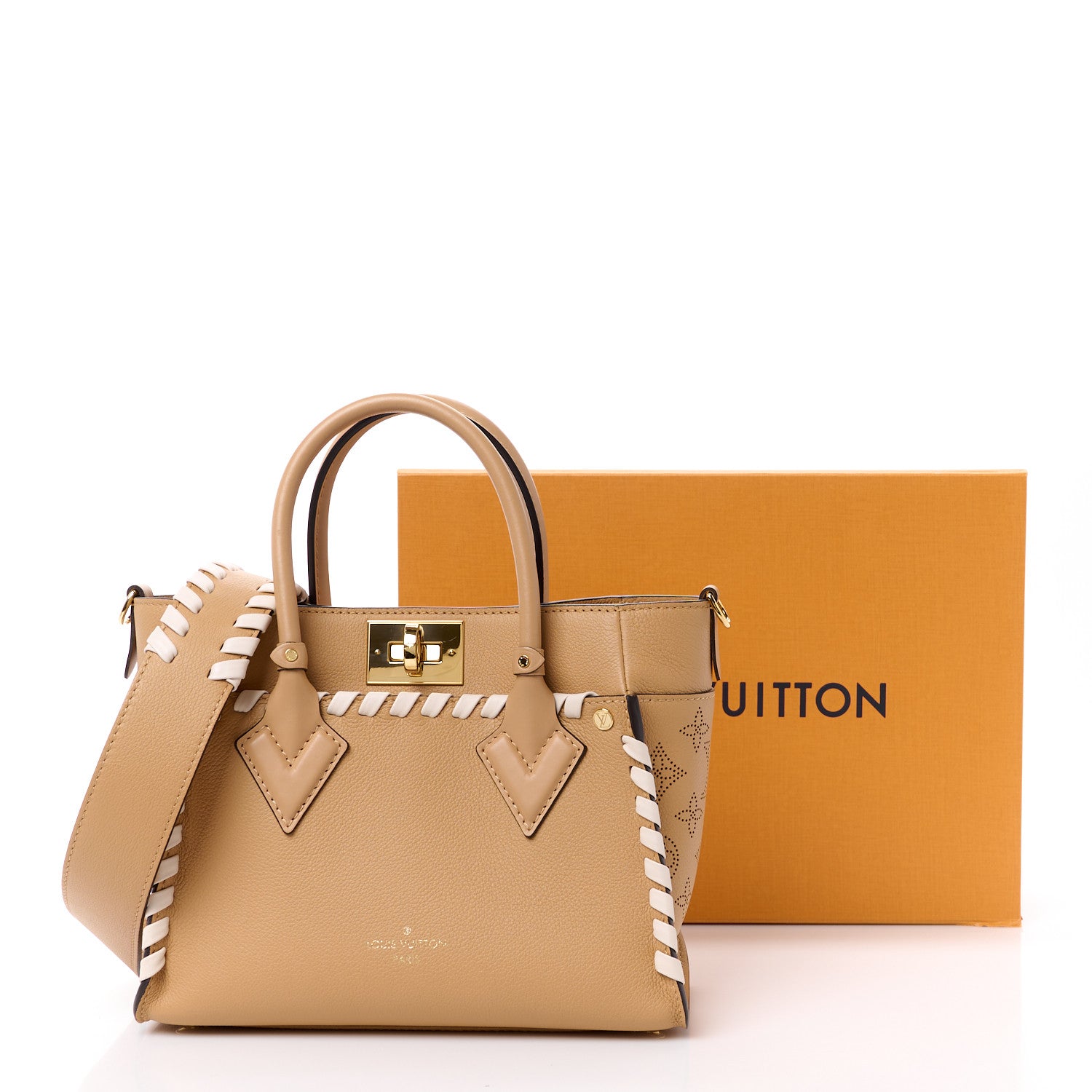 Louis Vuitton Calfskin Mahina Braided On My Side PM Arizona Brown 13 of 13