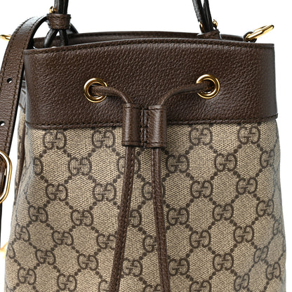 Gucci GG Supreme Monogram Web Small Ophidia Bucket Bag Brown 8 of 10