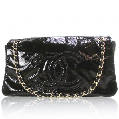 Chanel Vinyl Rock and Chain Medium Flap Black 1 of 9