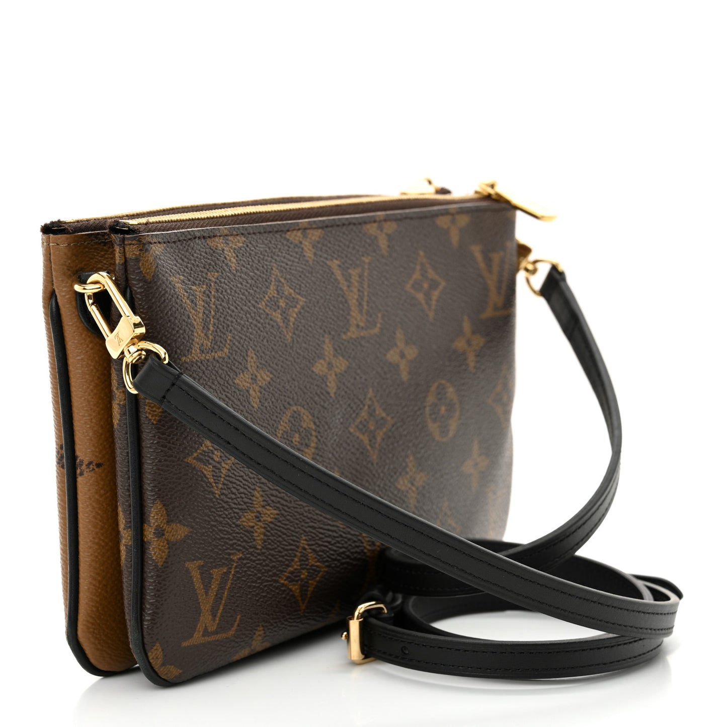 Reverse Monogram Giant Double Zip Pochette