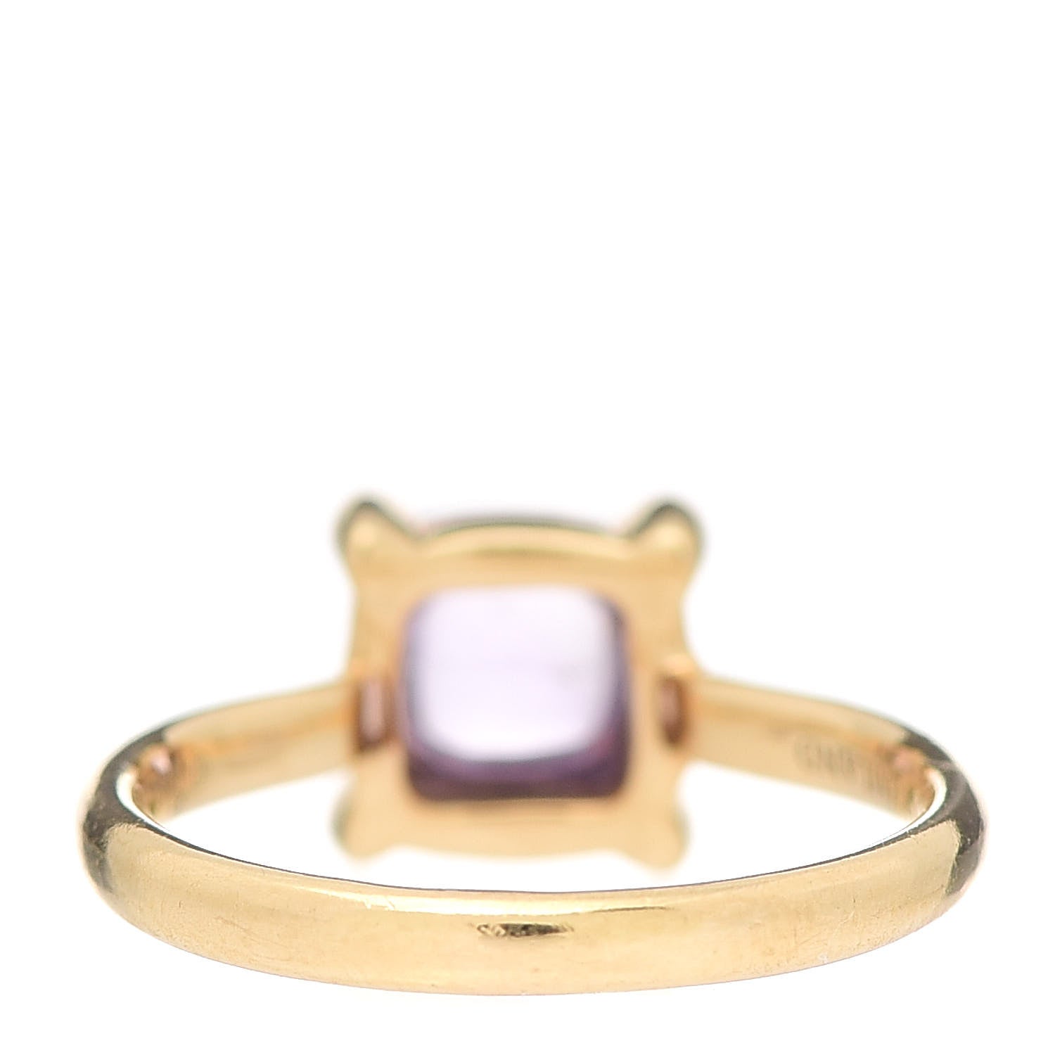 Tiffany 18K Yellow Gold Amethyst 7mm Paloma Picasso Sugar Stacks Ring 48 4.5 3 of 5