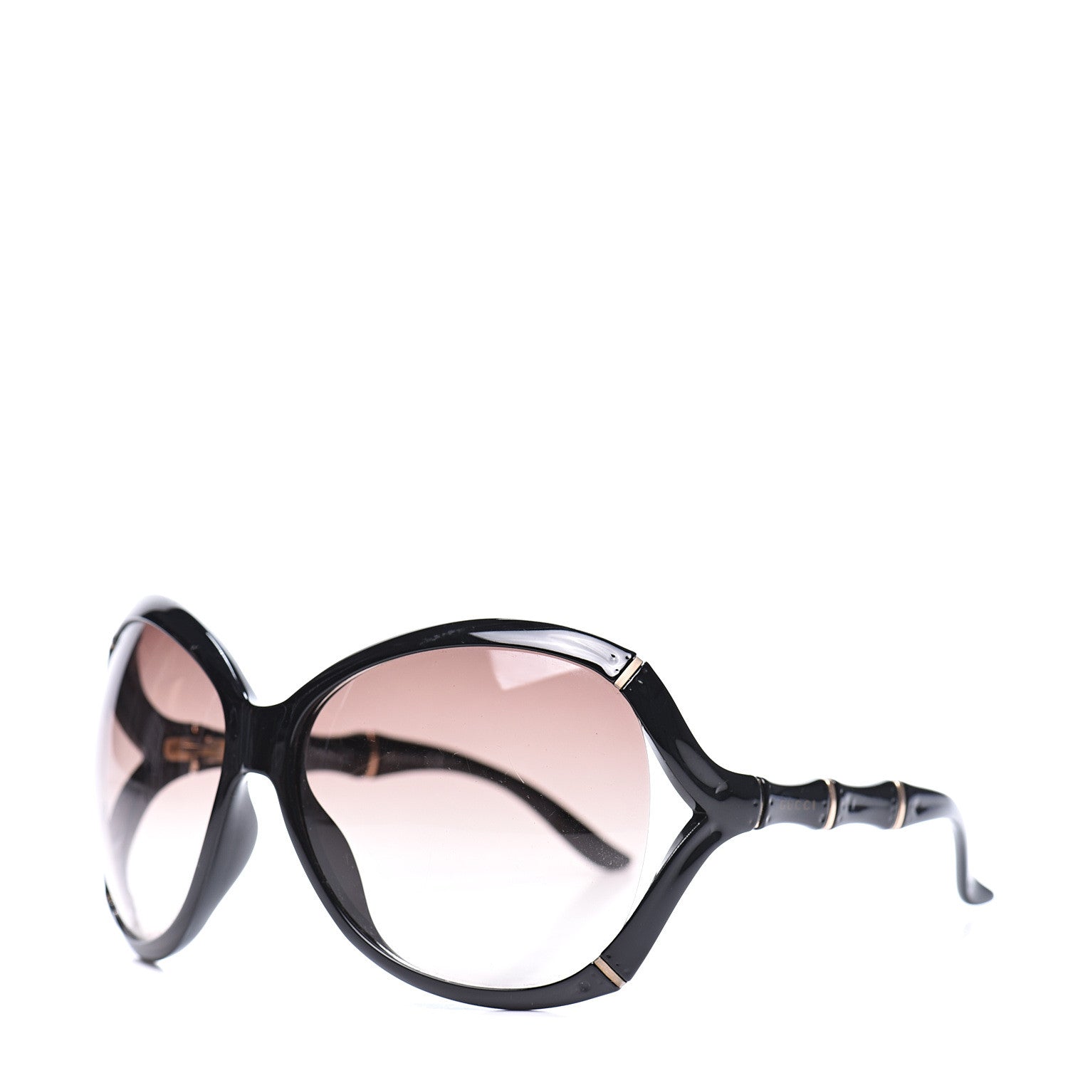 Gucci Oversized Oval Bamboo Sunglasses 3509/S Black 1 of 8