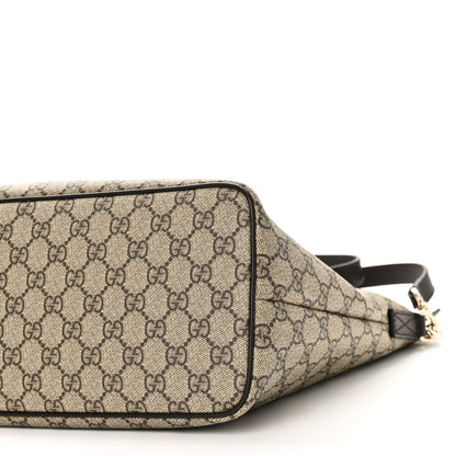 Gucci GG Supreme Monogram Medium Zippered Tote Dark Brown 10 of 10