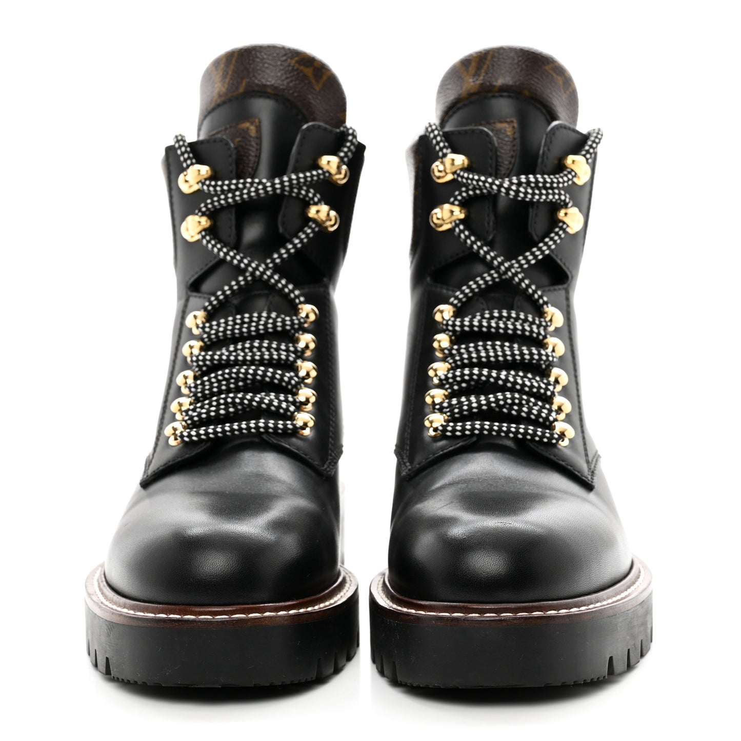 Calfskin Monogram Territory Flat Ranger Boots 37.5 Black