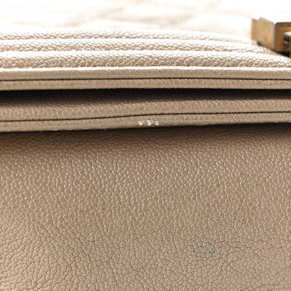 Chanel Caviar Quilted Medium Boy Flap Beige 10 of 10