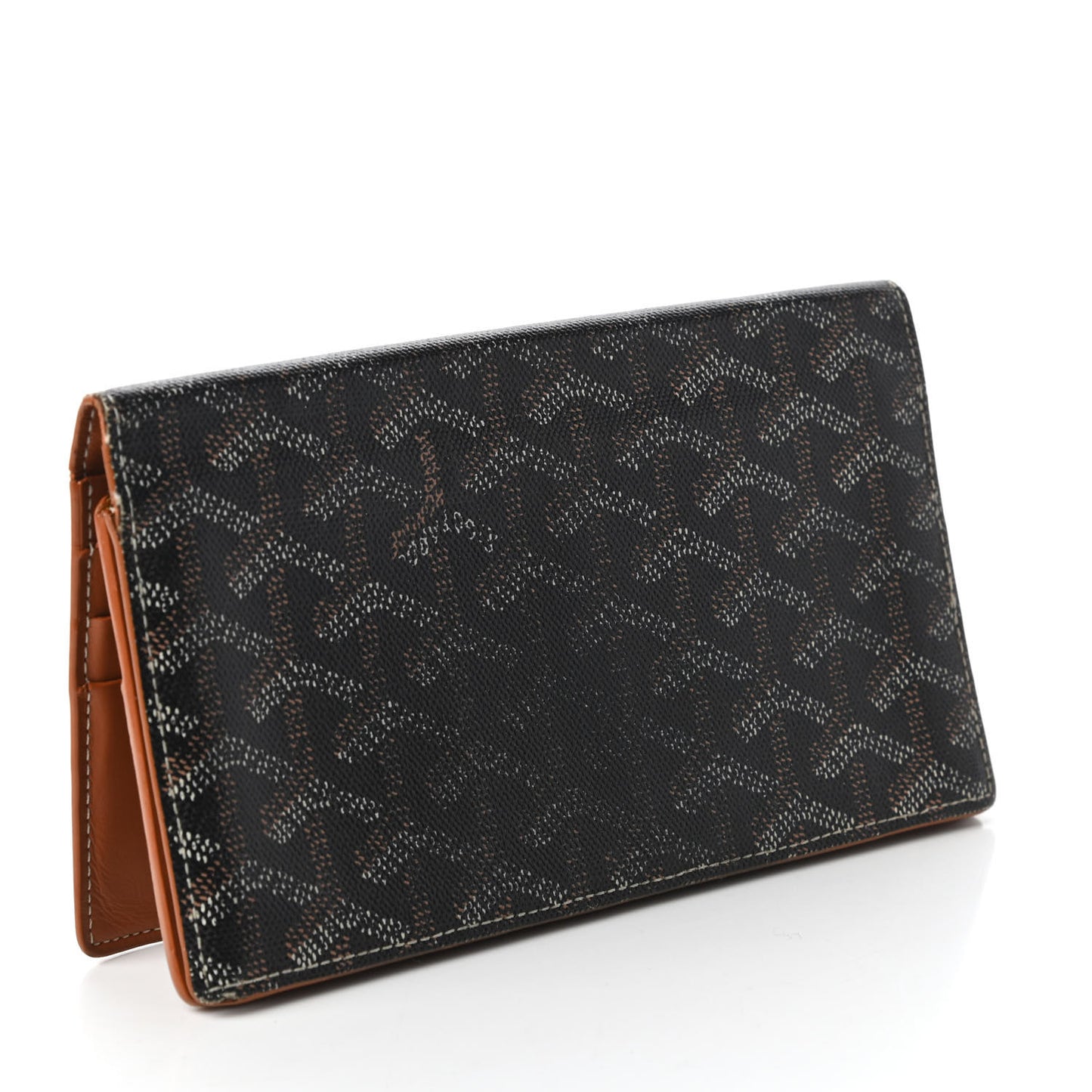 Goyardine Long Bi-Fold Wallet Black Gold