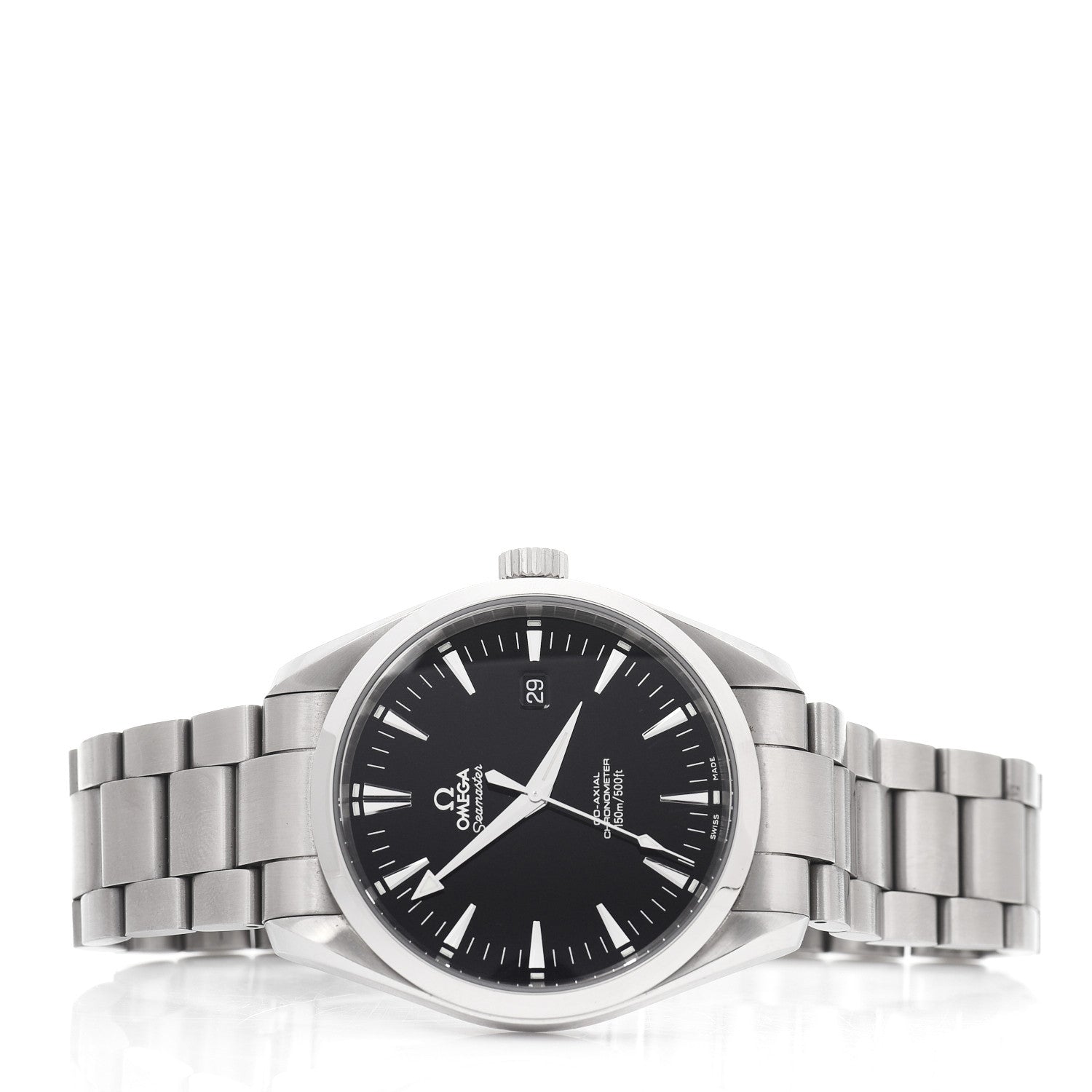 Omega Stainless Steel 42mm Seamaster Aqua Terra Co-Axial Chronometer Automatic Watch Black 2502.50.00 2 of 6