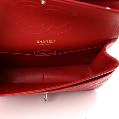 Chanel Caviar Quilted Jumbo Double Flap Red 5 of 9