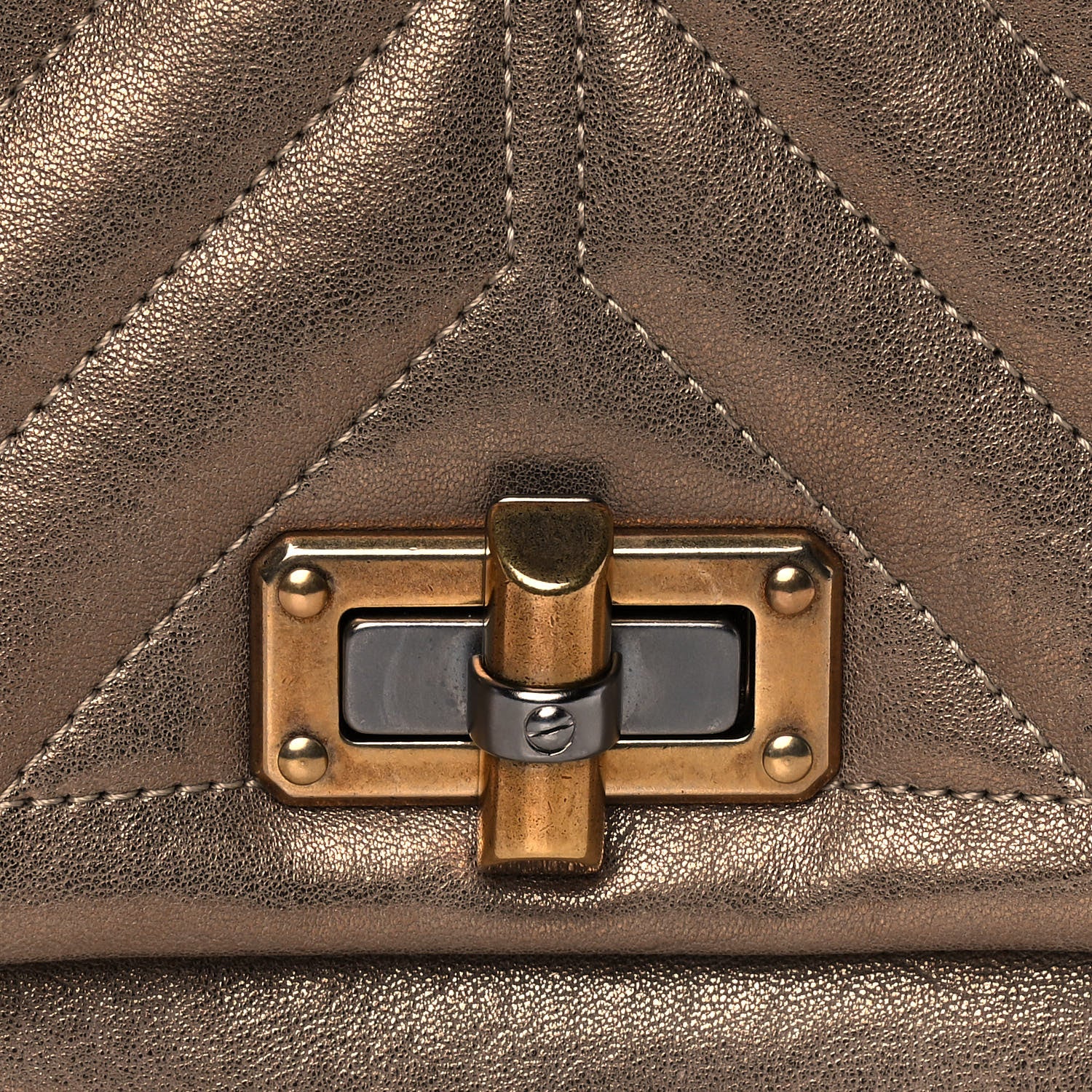 Lanvin Metallic Lambskin Quilted Medium Happy Shoulder Bag Bronze 7 of 12