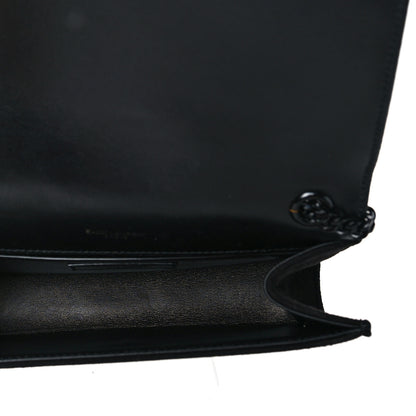 Saint Laurent Paillette Suede Monogram Kate Chain Wallet Pink Black 5 of 9