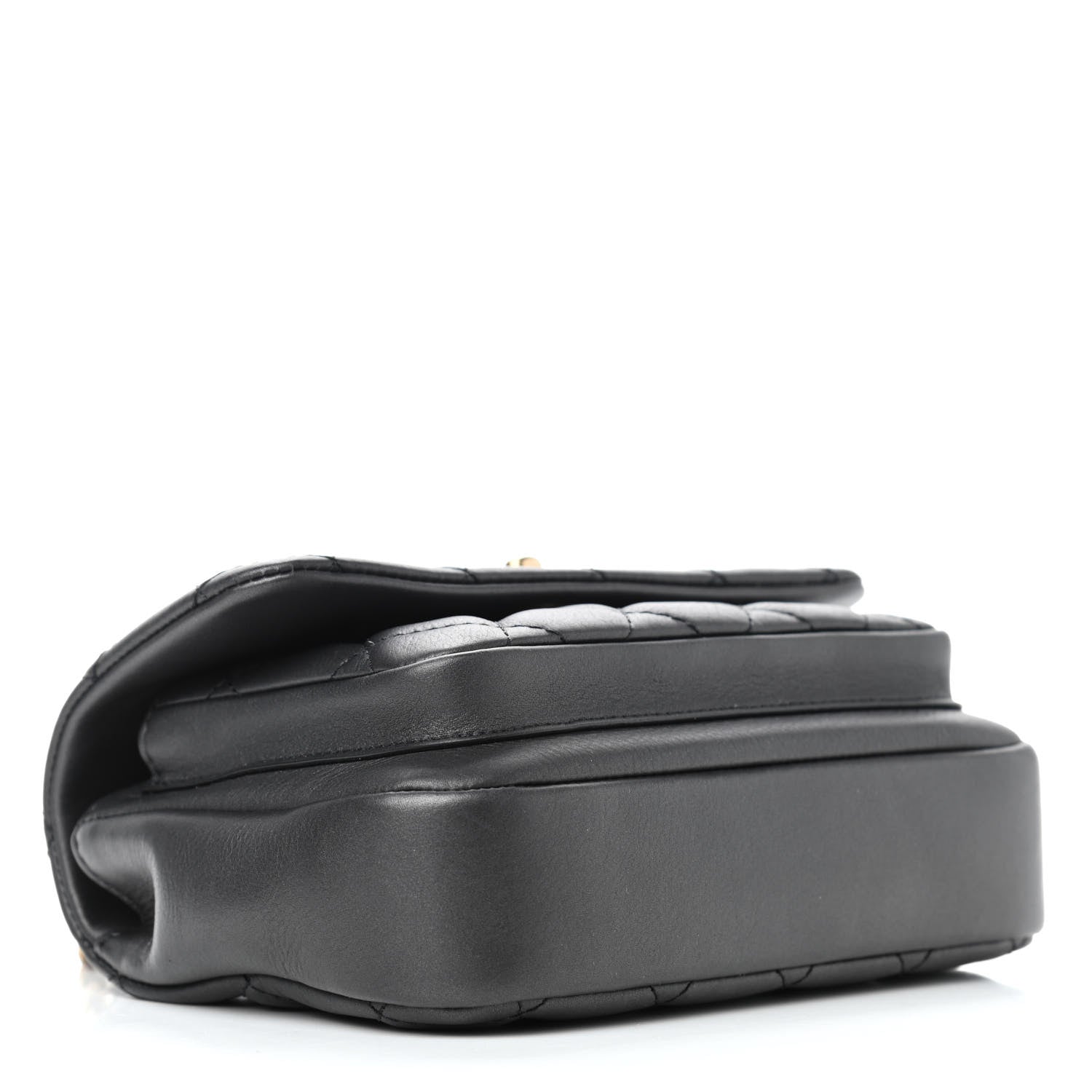 Chanel Calfskin Quilted Top Handle Flap Black 3 of 9