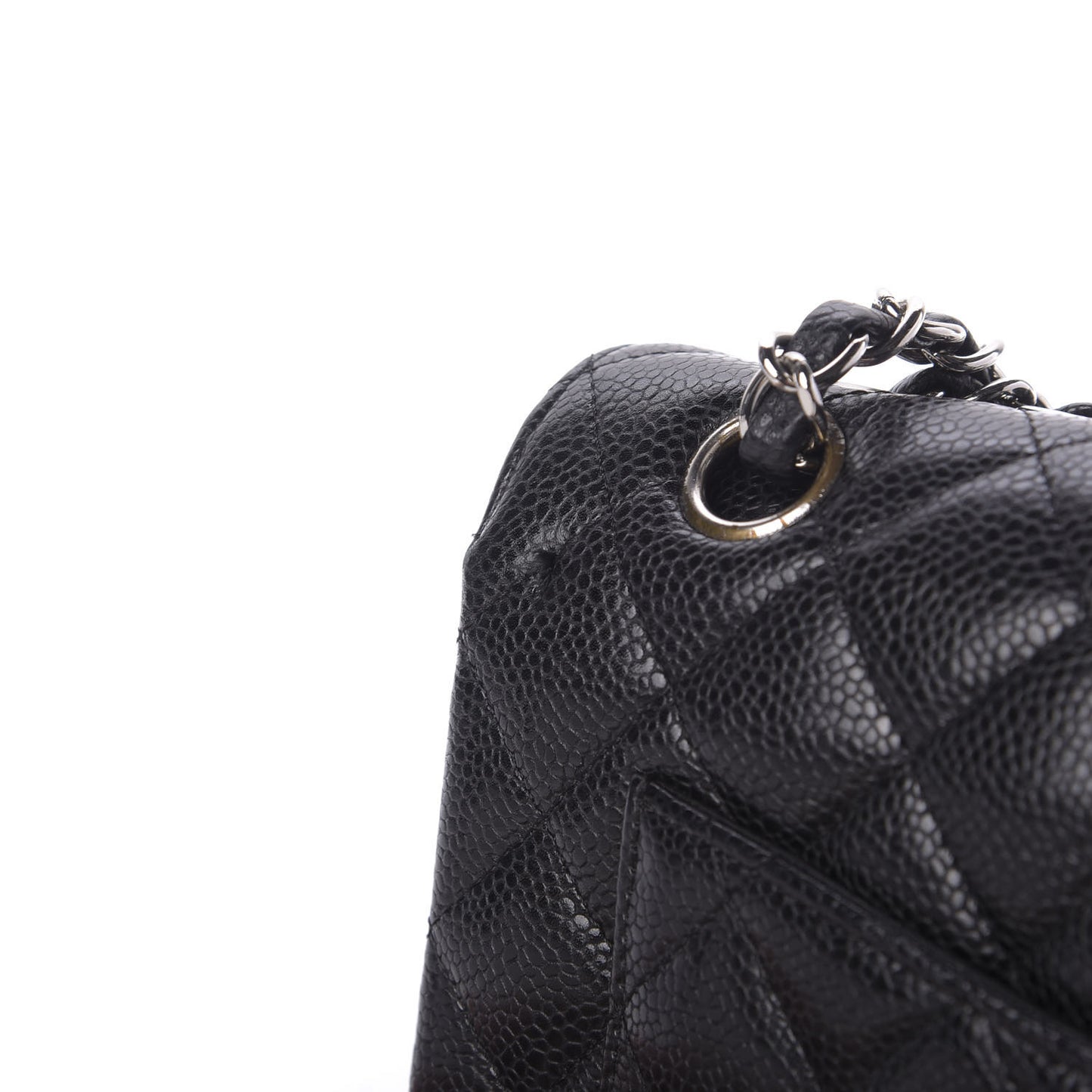 Caviar Quilted Small Double Flap Black