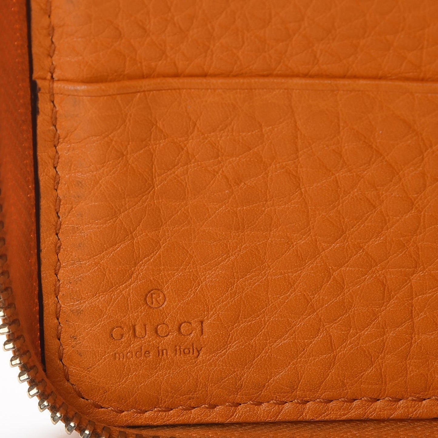 Pebbled Calfskin Soho Zip Around Wallet Curcuma