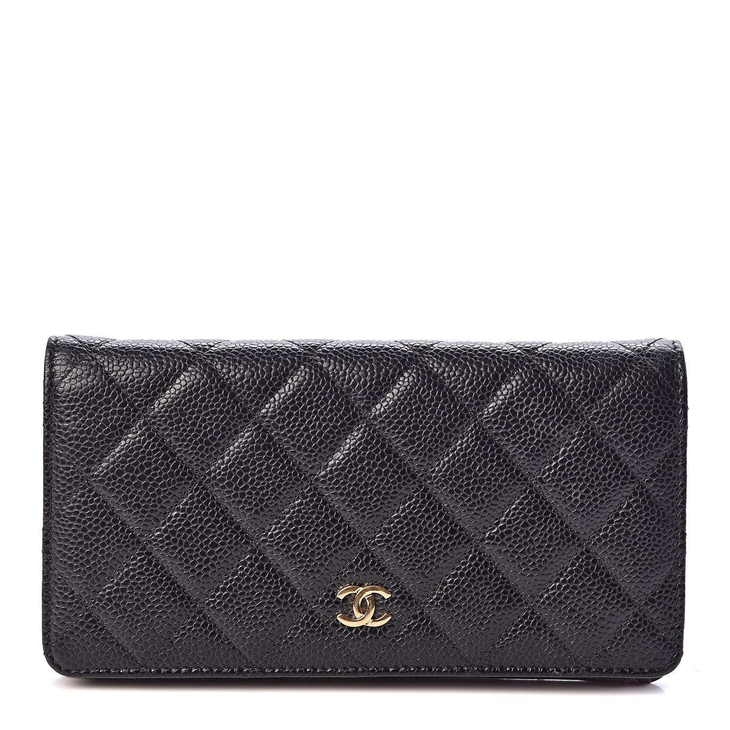Chanel Caviar Quilted Yen Wallet Black 1 of 8