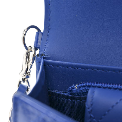 Chanel Patent Calfskin Quilted Boy Wallet on Removable Chain Blue 14 of 16