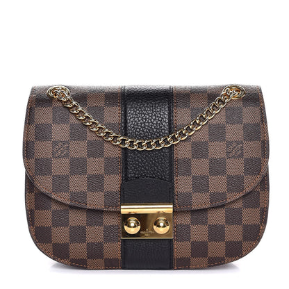 Louis Vuitton Damier Ebene Cuir Taurillon Wight Black 1 of 8