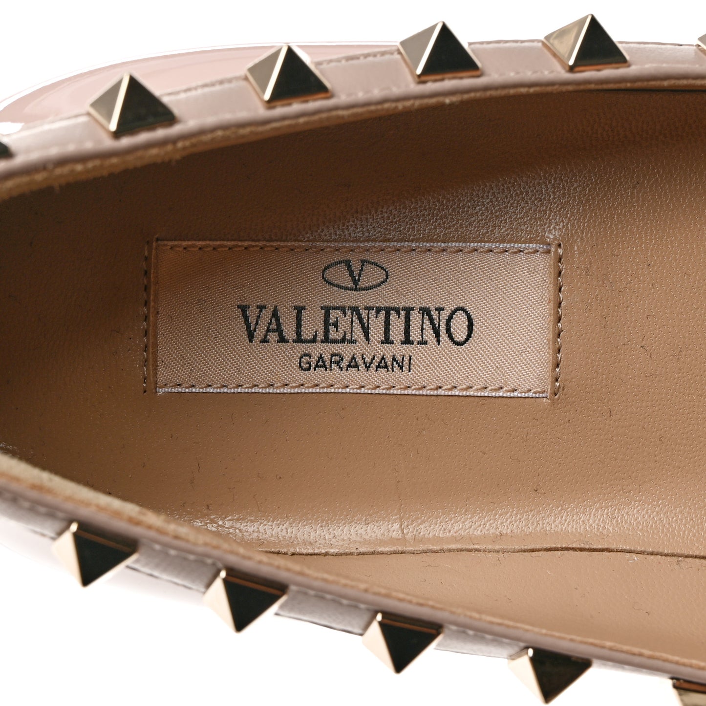 Patent Rockstud Ballerina Flats 38 Poudre