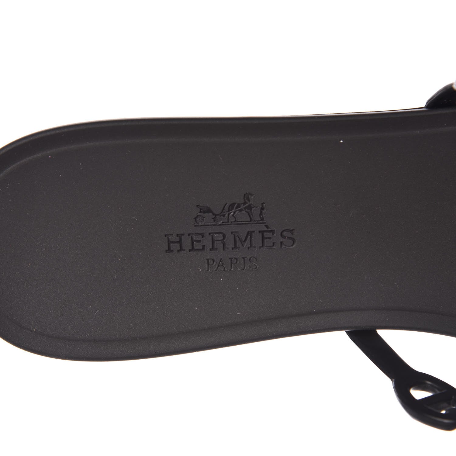 Hermes Rubber Chaine d'Ancre Rivage Sandals 37 Black 7 of 8