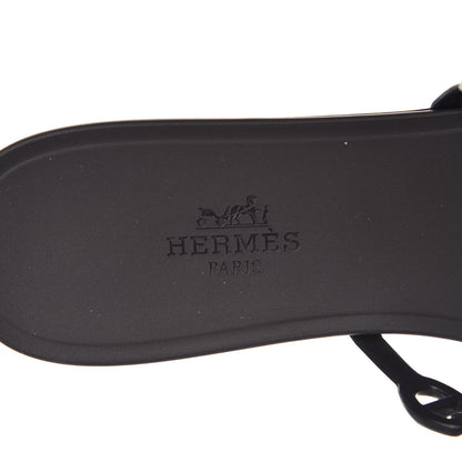 Hermes Rubber Chaine d'Ancre Rivage Sandals 37 Black 7 of 8