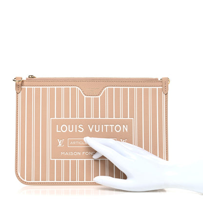 Louis Vuitton Calfskin Neverfull Inside Out MM Pochette Dune Hazelnut 2 of 6