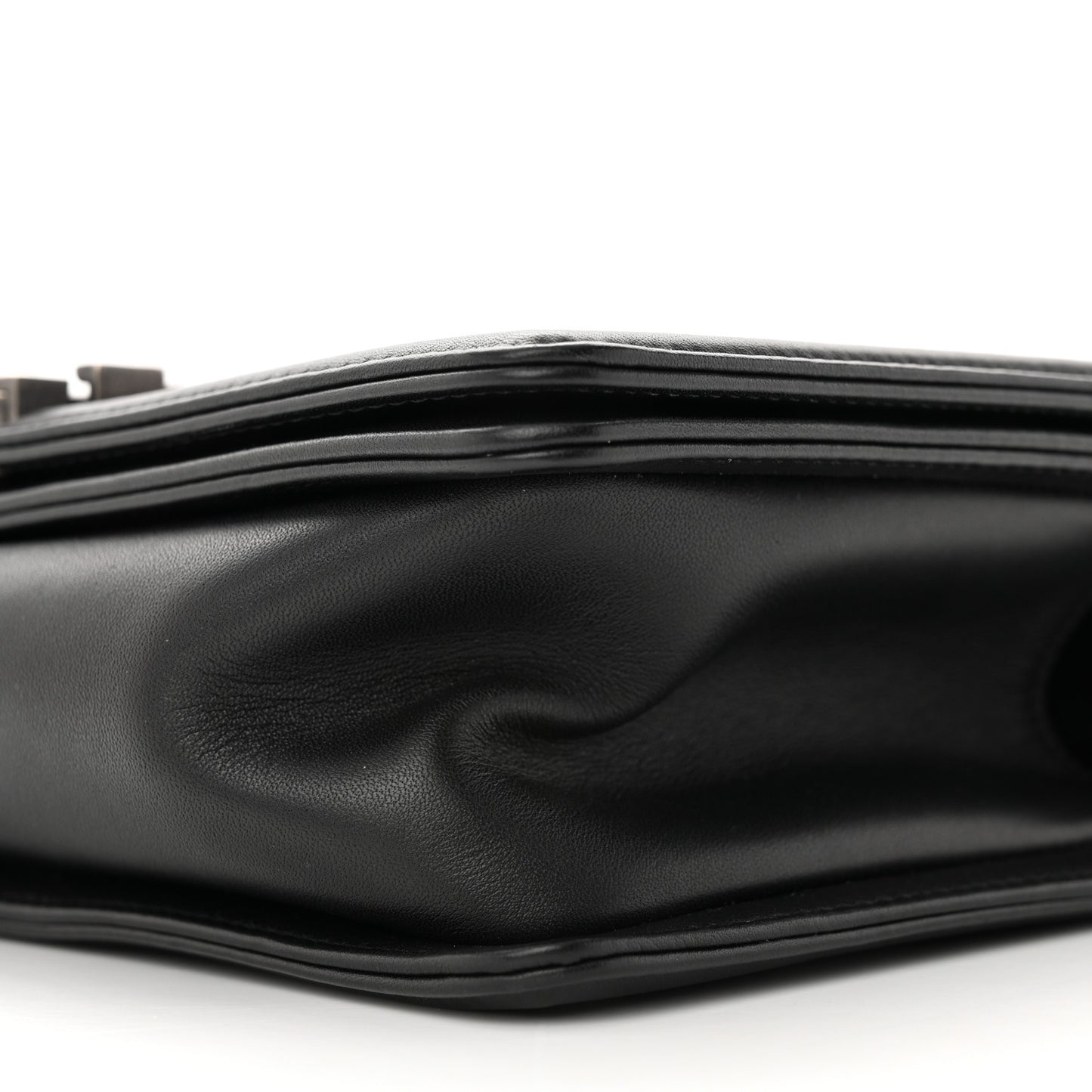 Calfskin Quilted Medium Boy Flap Black