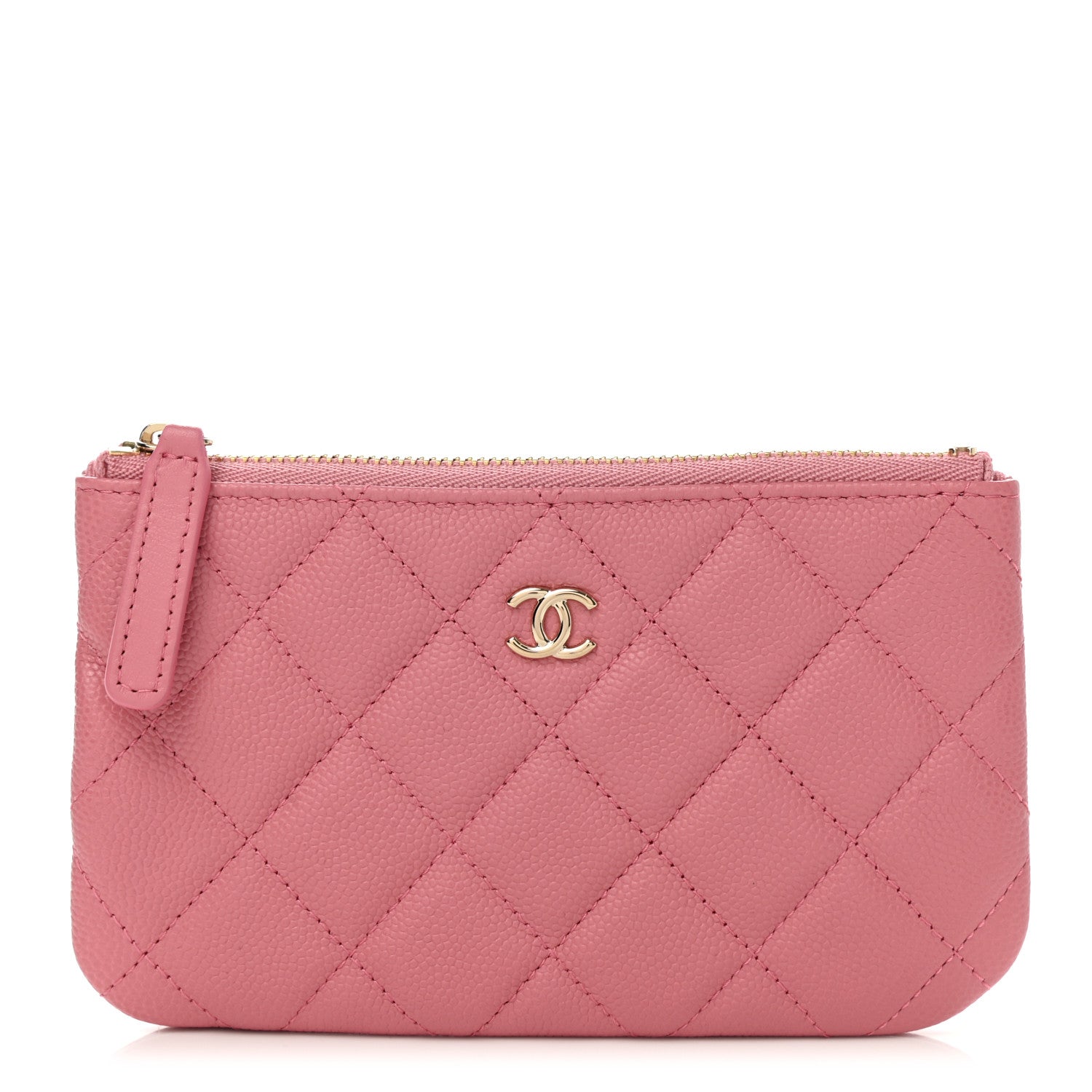 Chanel Caviar Quilted Small Cosmetic Case Dark Pink 1 of 8