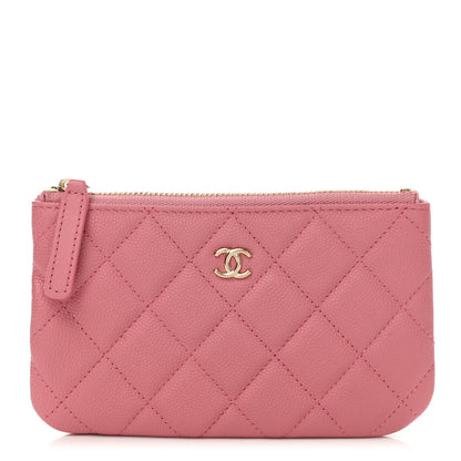 Chanel Caviar Quilted Small Cosmetic Case Dark Pink 1 of 8