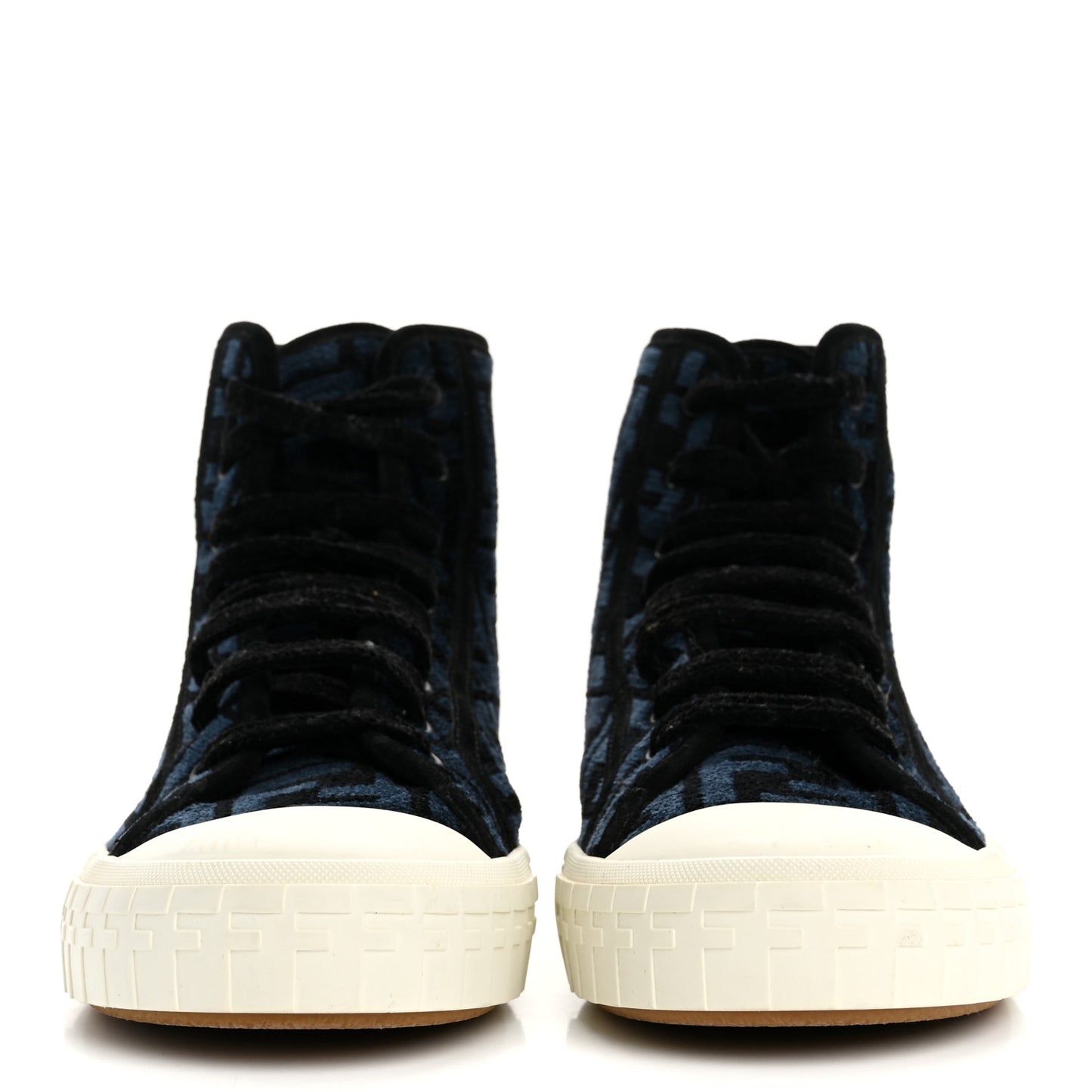 Fabric Domino Mens High Top Sneakers 8 Black Blue