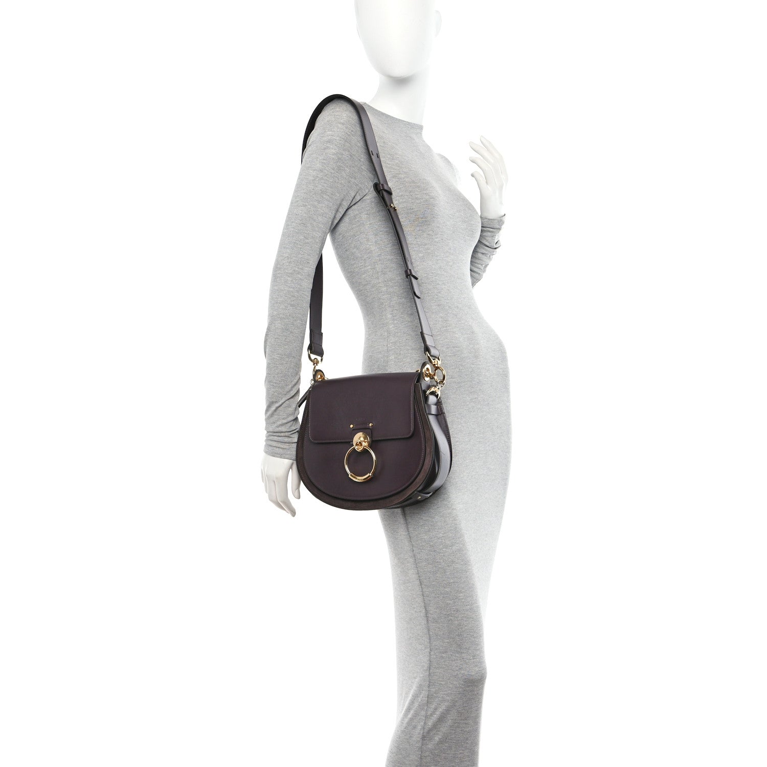 Chloe Calfskin Large Tess Bag Burnt Brown 2 of 8