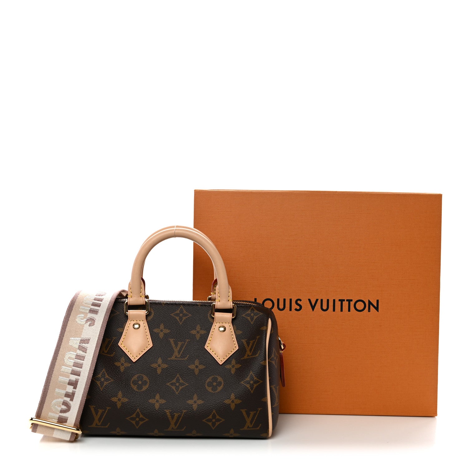 Louis Vuitton Monogram Speedy Bandouliere 20 Beige 10 of 10