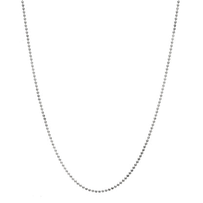 Tiffany Sterling Silver 1.2mm Bead Chain Necklace 16" 1 of 6
