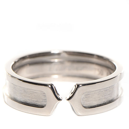 Cartier 18K White Gold 7mm C De Ring 62 10 1 of 6