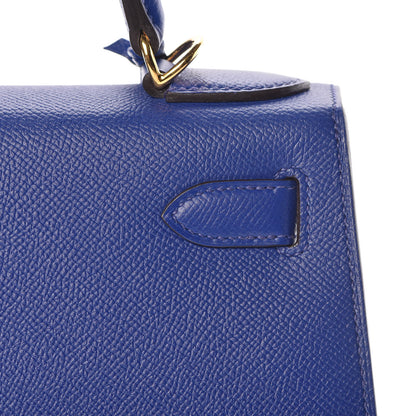 Hermes Epsom Kelly Sellier 28 Bleu Electrique 17 of 33