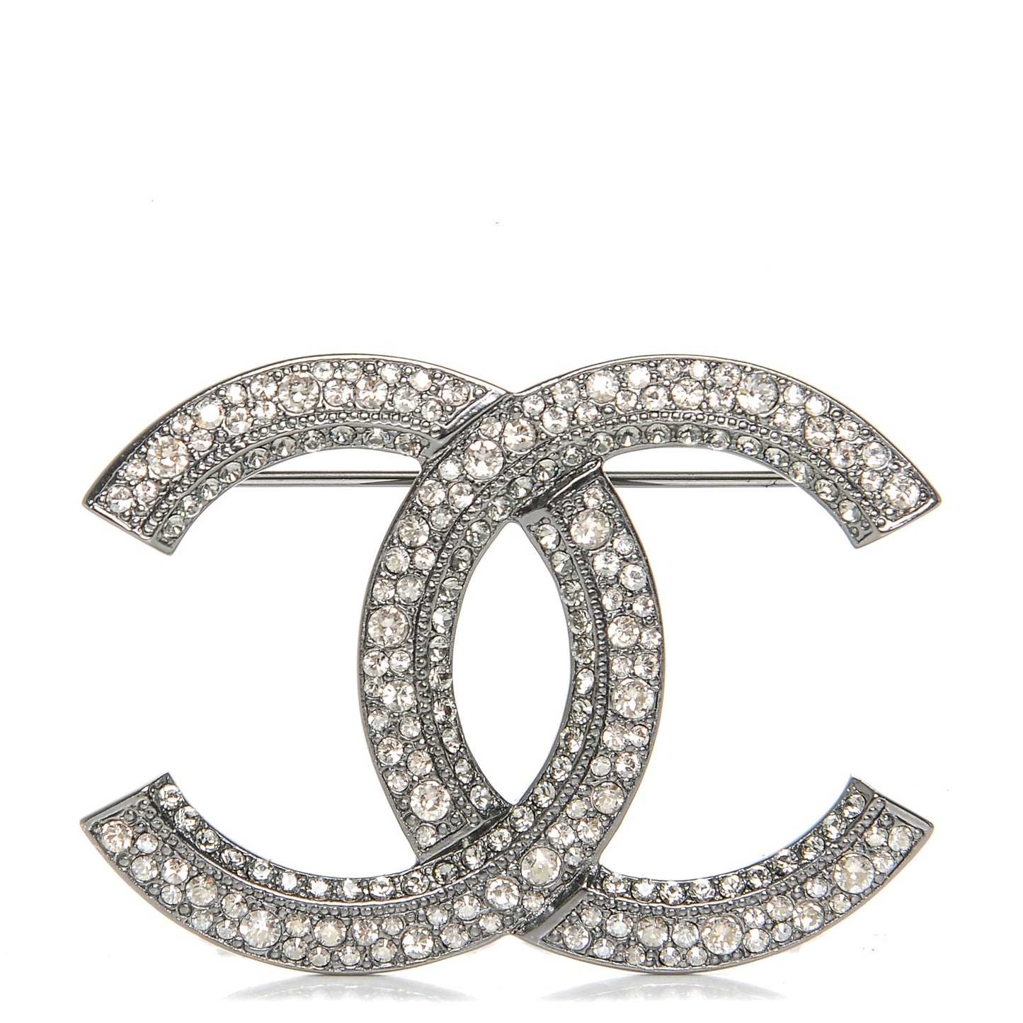 Crystal CC Brooch Silver