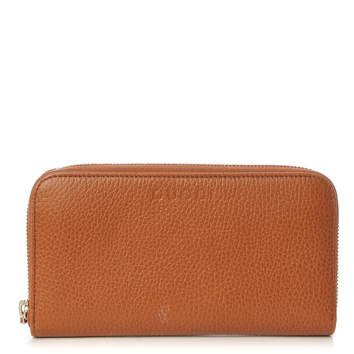 Gucci Dollar Calfskin Zip Around Wallet Saffron 1 of 9