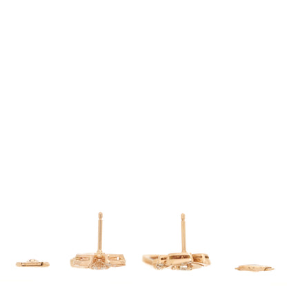 Bulgari 18K Rose Gold Diamond Fiorever Drop Earrings 3 of 4