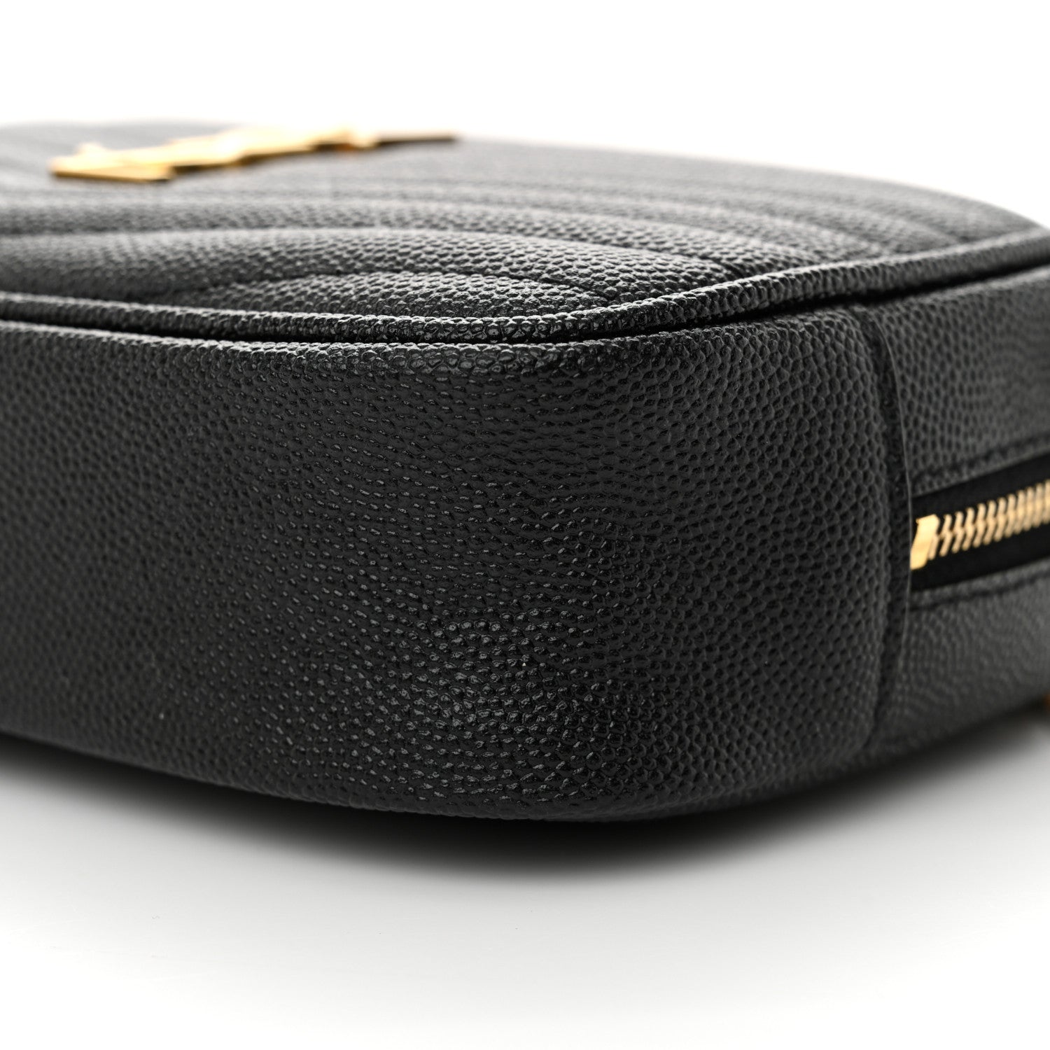 Saint Laurent Grain De Poudre Matelasse Monogram Mini Lou Camera Bag Black 10 of 11