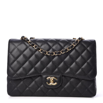 Chanel Caviar Quilted Jumbo Single Flap Black 1 of 9