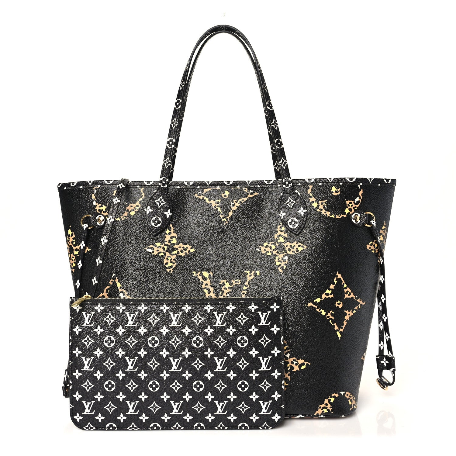 Louis Vuitton Monogram Giant Jungle Neverfull MM Black 3 of 10